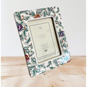 Vintage Picture Frame 3x5 Floral Never Used! Taiwan Enamel Girly Decor Nwot
